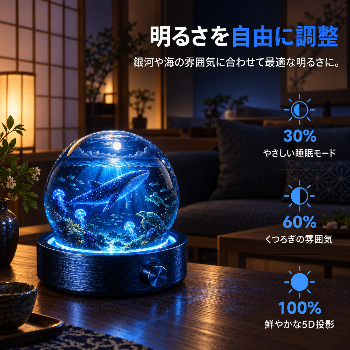 BVJ® 💪2026 PRO MAX 5Dスマート・ワールド・プロジェクター 🌎 Bluetooth操作と効果音で、100種類以上の没入型世界を創り出そう