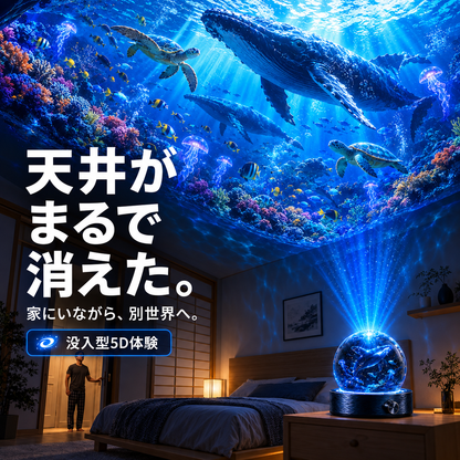BVJ® 💪2026 PRO MAX 5Dスマート・ワールド・プロジェクター 🌎 Bluetooth操作と効果音で、100種類以上の没入型世界を創り出そう