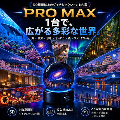 BVJ® 💪2026 PRO MAX 5Dスマート・ワールド・プロジェクター 🌎 Bluetooth操作と効果音で、100種類以上の没入型世界を創り出そう